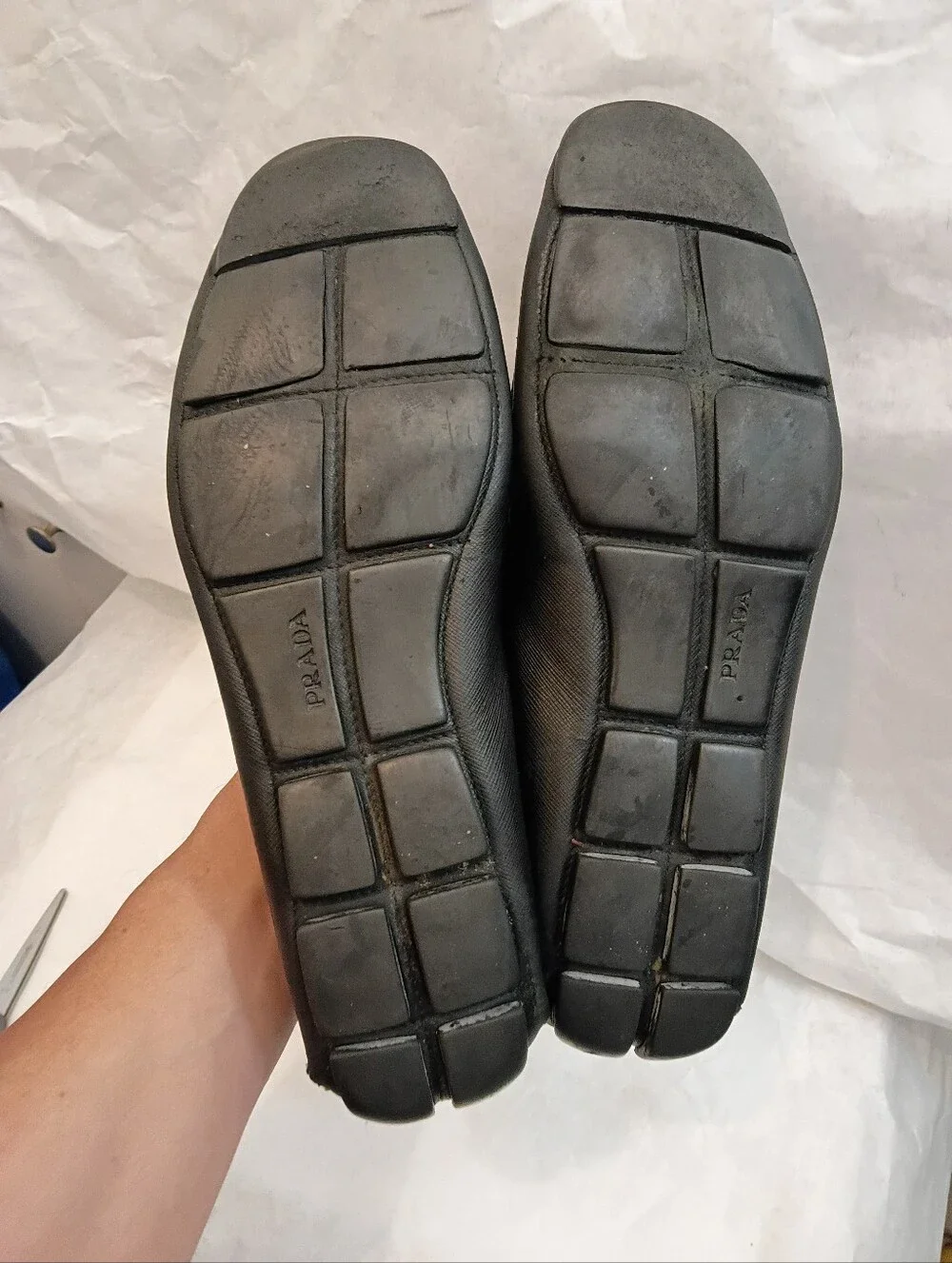 Mens Prada Black.Loafer Shoes UK.9.us 9.5